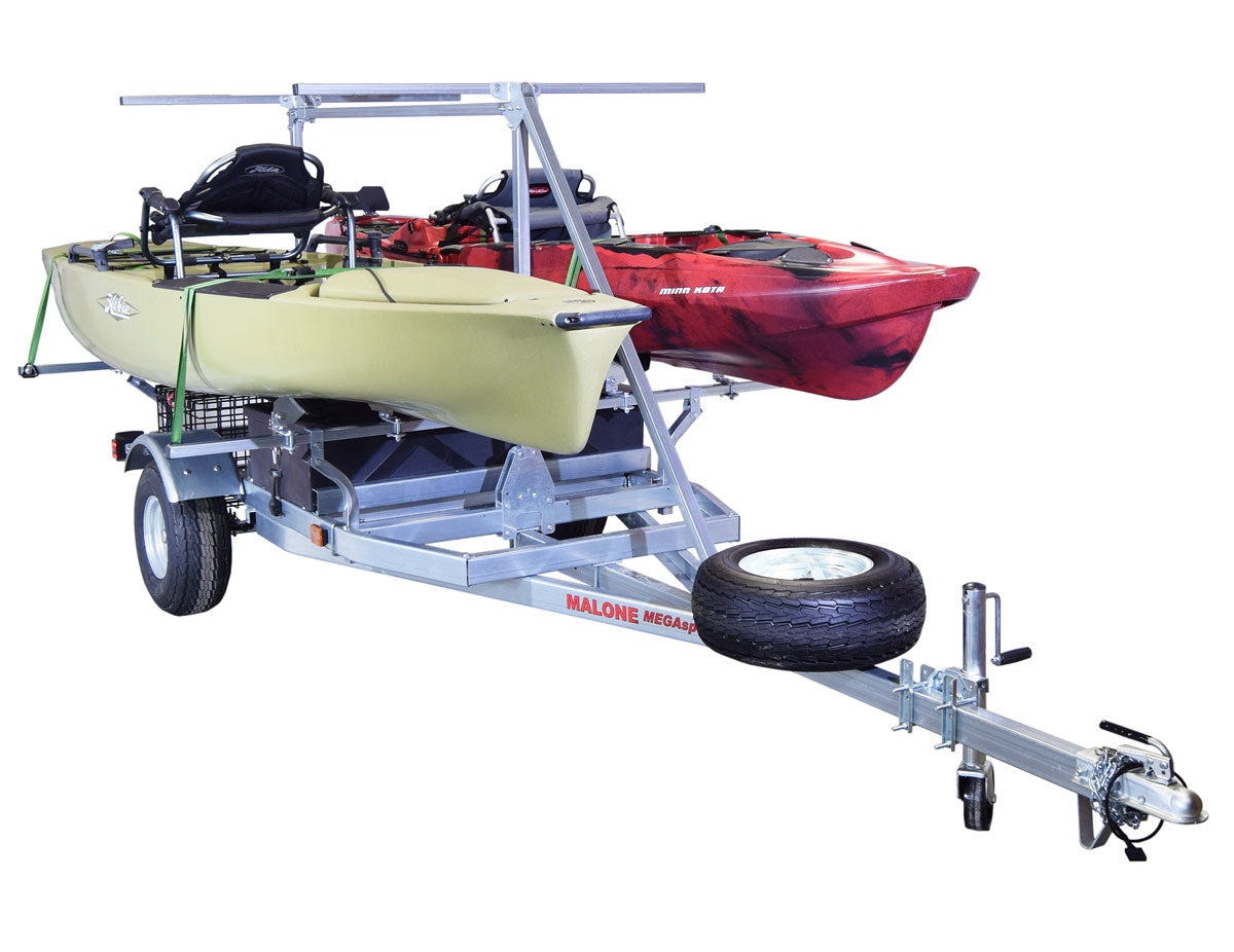 Malone - MegaSport Kayak Trailer Package 2 Boat w/storage & second tier bunks