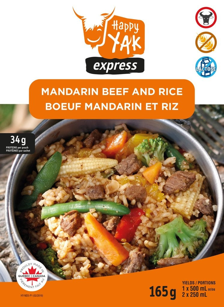 Happy Yak - Mandarin Beef and Rice