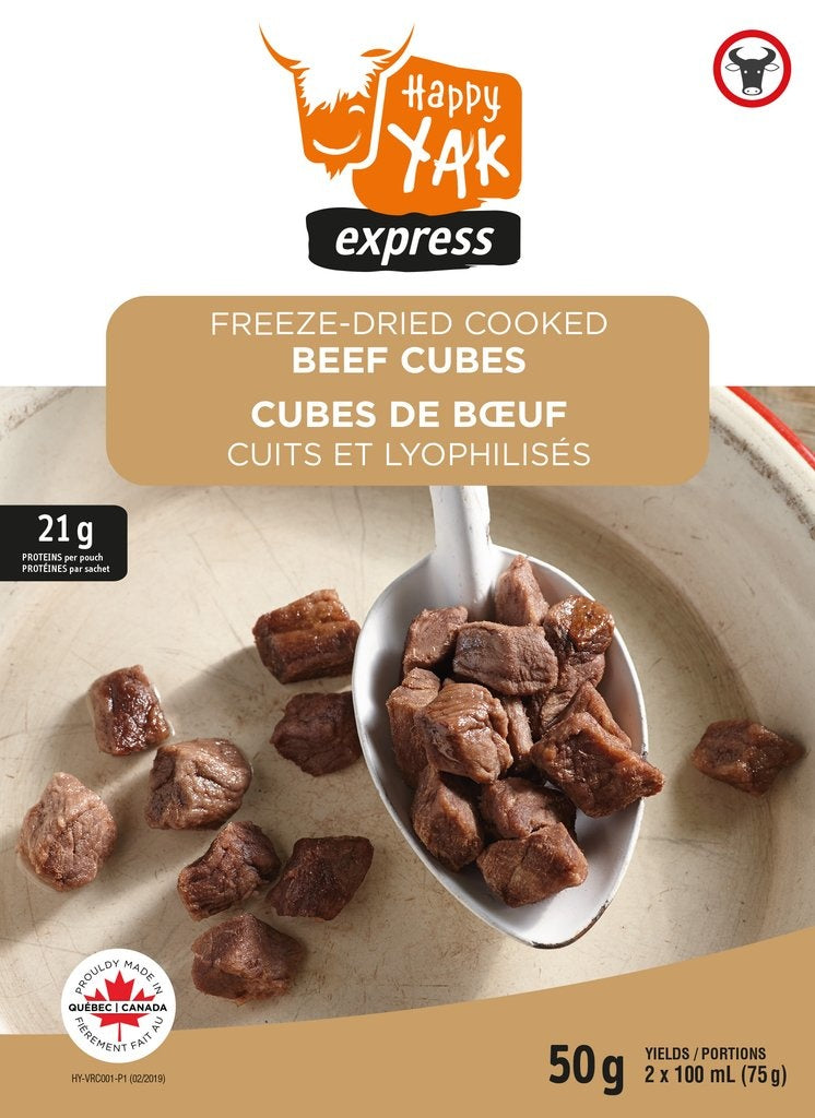 Happy Yak - Freeze-Dried Cooked Beef Cubes