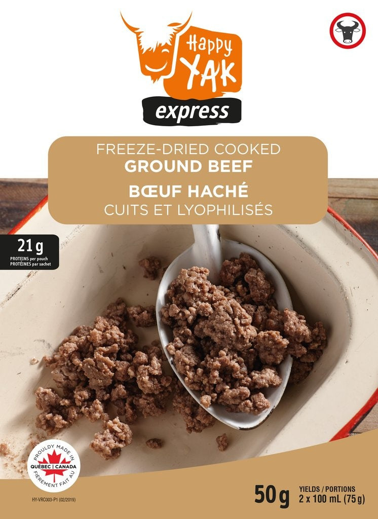 Happy Yak - Freeze-Dried Cooked Ground Beef