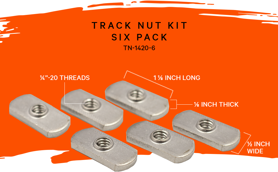YakAttack - 1/4-20 Track Nut (6 Pack)